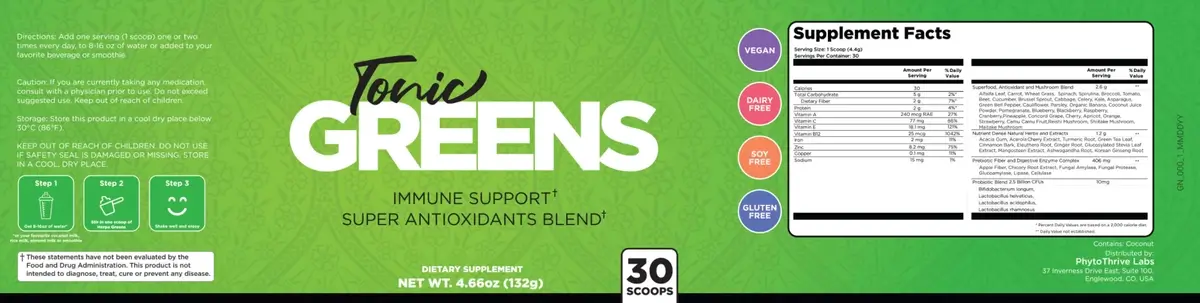 Tonic Greens Official Website USA